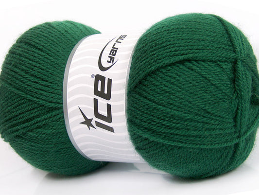 Lot of 4 x 100gr Skeins Ice Yarns GONCA Hand Knitting Yarn Dark Green