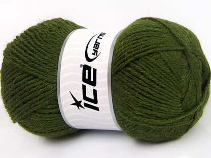 Lot of 4 x 100gr Skeins Ice Yarns ALPACA CLASSIC (25% Alpaca 25% Wool) Yarn Dark Green
