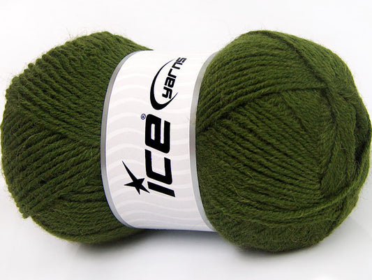 Lot of 4 x 100gr Skeins Ice Yarns ALPACA CLASSIC (25% Alpaca 25% Wool) Yarn Dark Green