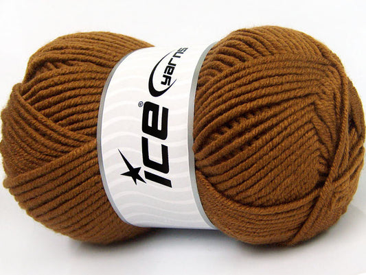 Lot of 4 x 100gr Skeins Ice Yarns LACQUER Hand Knitting Yarn Brown