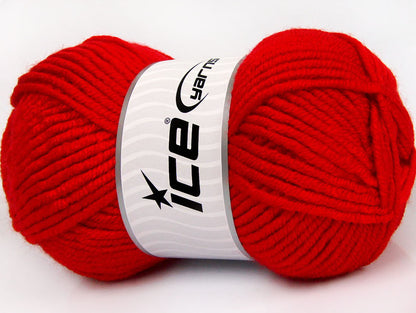 Lot of 4 x 100gr Skeins ICE LACQUER Hand Knitting Yarn Red