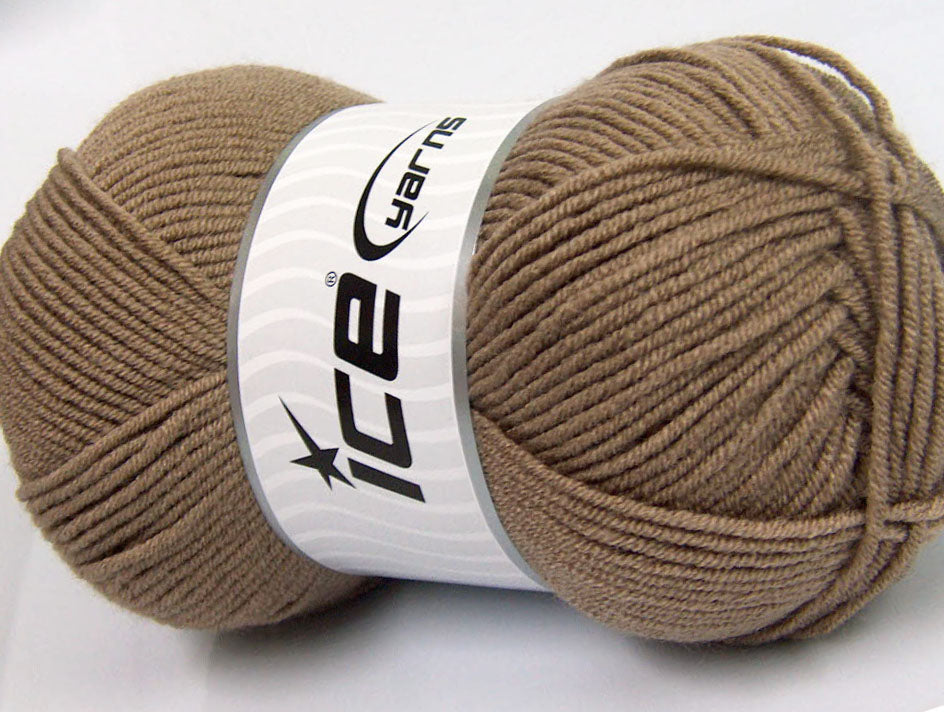 Lot of 4 x 100gr Skeins ICE CLASSIC ARAN Hand Knitting Yarn Camel