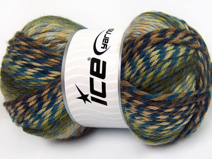 Lot of 4 x 100gr Skeins Ice Yarns HARMONY Yarn Blue Shades Brown Shades Grey Shades