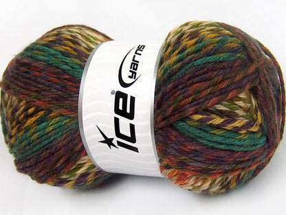 Lot of 4 x 100gr Skeins Ice Yarns HARMONY Yarn Maroon Teal Copper Green Shades