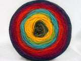 Ice Yarns Gâteaux DK – Bleu marine, violet, fuchsia, rouge, nuances de vert, jaune – 100 % acrylique