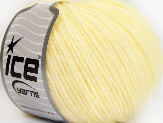 Lot of 8 Skeins Ice Yarns BAMBOO SOFTAIR (15% Bamboo) Yarn Light Yellow