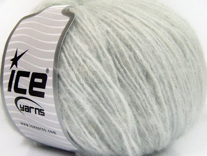 Lot of 8 Skeins ICE ALPACA SOFTAIR (25% Alpaca 15% Superwash Merino Wool) Yarn Light grey
