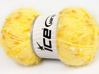 Lot of 3 x 100gr Skeins Ice Yarns BONIBON Hand Knitting Yarn Yellow Gold White