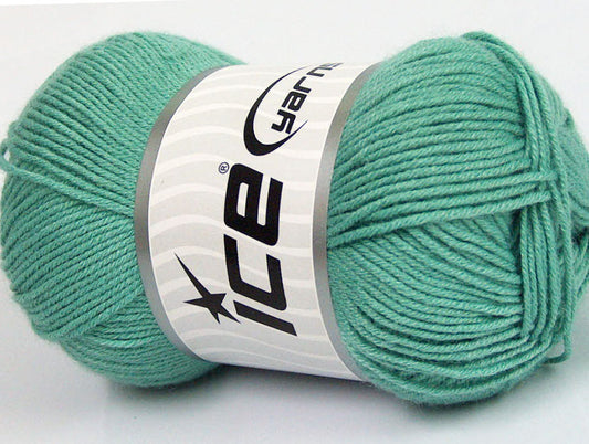 Lot of 4 x 100gr Skeins ICE BAMBOO BABY (60% Bamboo) Yarn SeaGreen