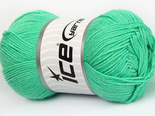 Lot of 4 x 100gr Skeins Ice Yarns BAMBOO BABY (60% Bamboo) Yarn Mint Green