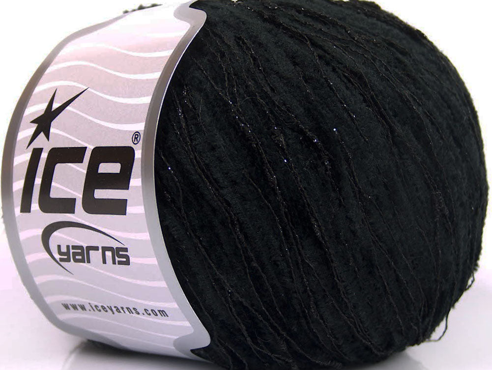 Lot of 6 Skeins ICE CUSTOM BLEND Hand Knitting Yarn Black