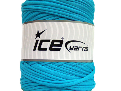250 gr ICE UPCYCLED FABRIC 250 (95% Cotton 5% Elastan) Yarn Turquoise