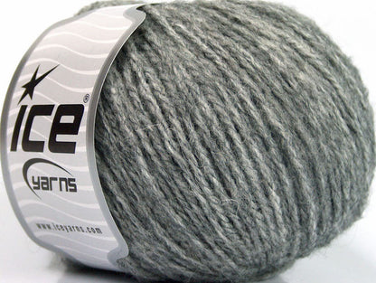 Lot of 8 Skeins ICE SALE WINTER (50% Wool) Hand Knitting Yarn Light grey