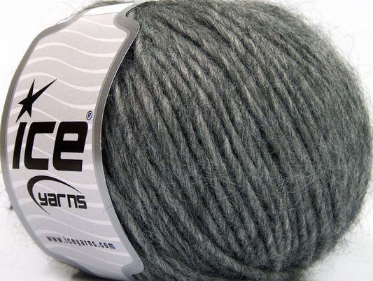 Lot of 8 Skeins Ice Yarns ETNO ALPACA (25% Alpaca 50% Merino Wool) Yarn Grey Melange