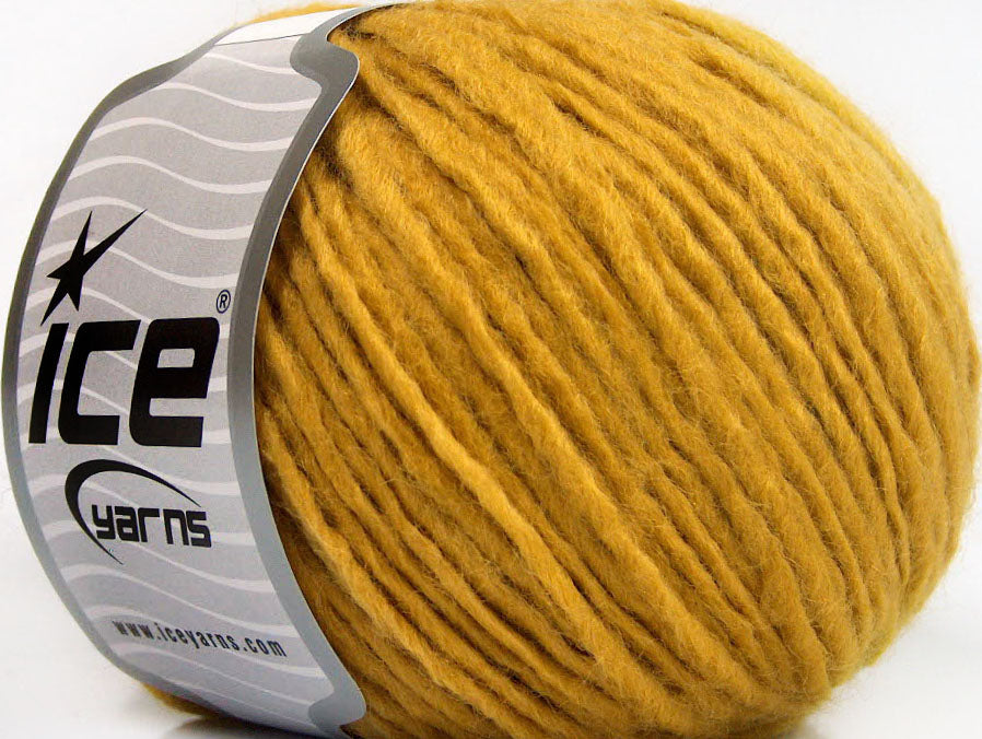 Lot of 8 Skeins ICE ETNO ALPACA (25% Alpaca 50% Merino Wool) Yarn Dark Gold