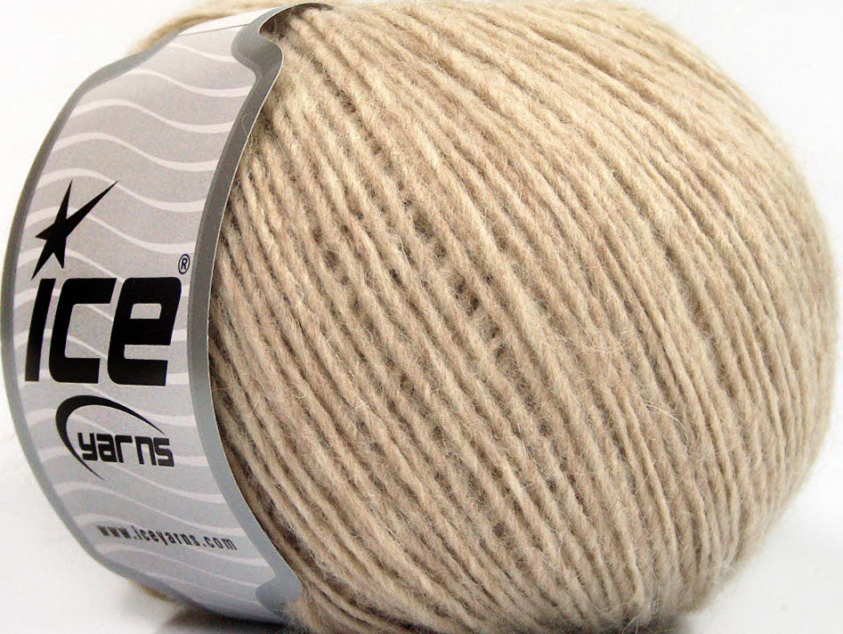 Lot of 8 Skeins ICE PERU ALPACA LIGHT (25% Alpaca 50% Merino Wool) Yarn Beige