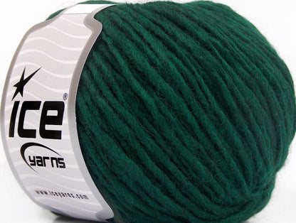 Lot of 8 Skeins ICE ETNO ALPACA (25% Alpaca 50% Merino Wool) Yarn Dark Green
