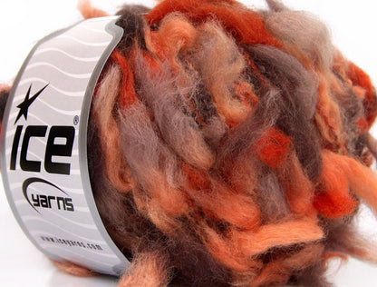 Lot of 8 Skeins ICE SALE POMPOM (100% Microfiber) Yarn Copper Salmon Maroon