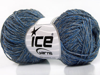 Lot of 8 Skeins ICE SALE SUMMER (100% Cotton) Hand Knitting Yarn Blue Shades