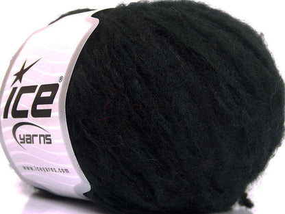 Lot of 8 Skeins ICE KAN MOHAIR (20% Mohair 25% Wool) Hand Knitting Yarn Black