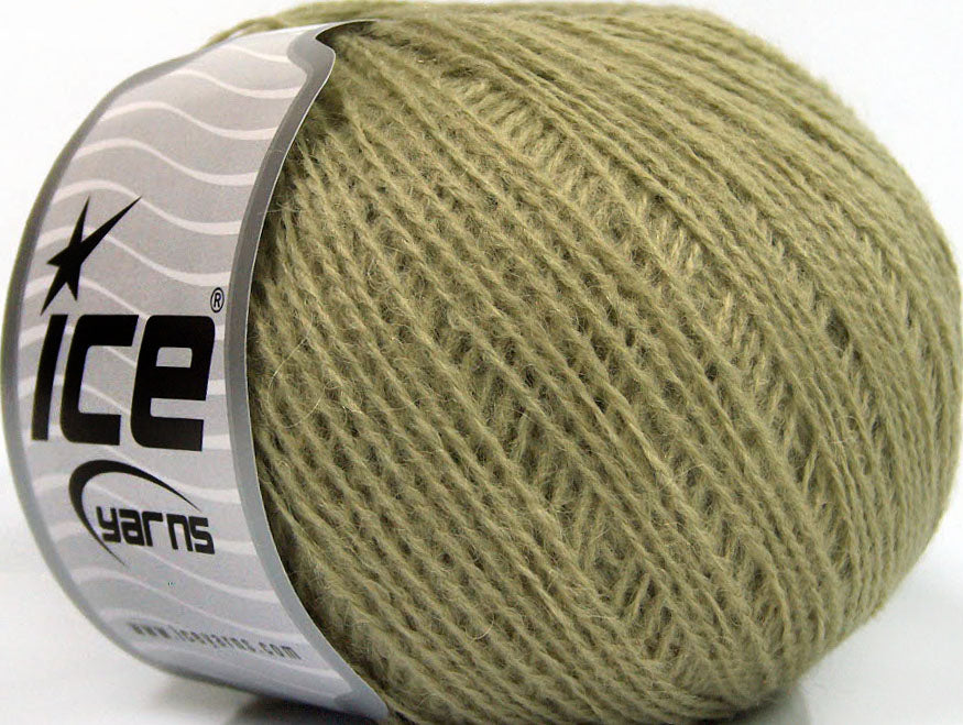 Lot of 8 Skeins ICE MASTER ALPACA FINE (25% Alpaca 25% Merino Wool) Yarn Light Khaki