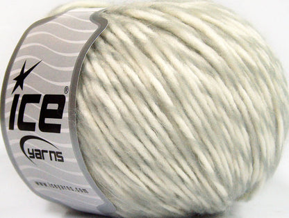 Lot of 8 Skeins ICE PICASSO WOOL (45% Wool) Hand Knitting Yarn Grey White