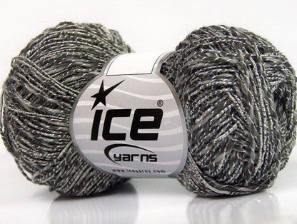 Lot of 8 Skeins Ice Yarns GINA VISCOSE (35% Viscose) Yarn Grey Shades