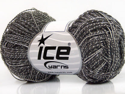 Lot of 8 Skeins Ice Yarns GINA VISCOSE (35% Viscose) Yarn Dark Grey
