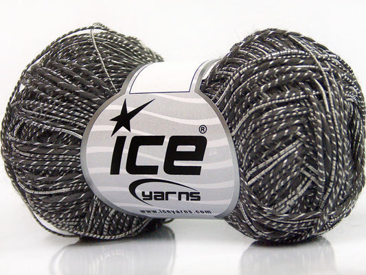 Lot of 8 Skeins Ice Yarns GINA VISCOSE (35% Viscose) Yarn Dark Grey