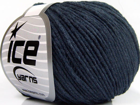 Lot of 8 Skeins ICE AIR WOOL COTTON (30% Wool 35% Cotton) Yarn Jeans Blue