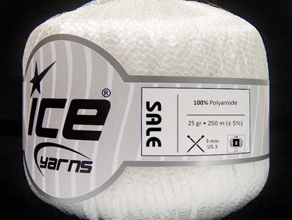 Lot of 6 Skeins Ice Yarns SALE RIBBON Hand Knitting Yarn White