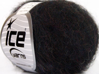 Lot of 10 Skeins Ice Yarns FREDDY WOOL (26% Wool 16% Viscose) Yarn Black Melange