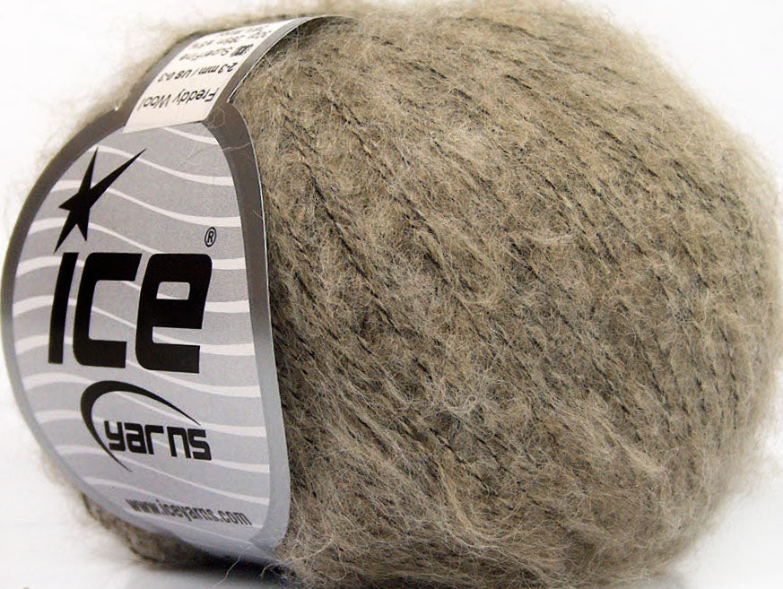 Lot of 10 Skeins Ice Yarns FREDDY WOOL (26% Wool 16% Viscose) Yarn Light Camel