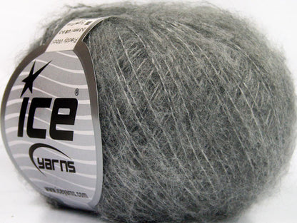 Lot of 10 Skeins Ice Yarns FREDDY WOOL (26% Wool 16% Viscose) Yarn Light Grey