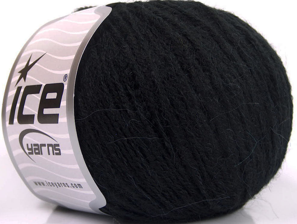 Lot of 8 Skeins ICE MASTER ALPACA (25% Alpaca 25% Merino Wool) Yarn Black