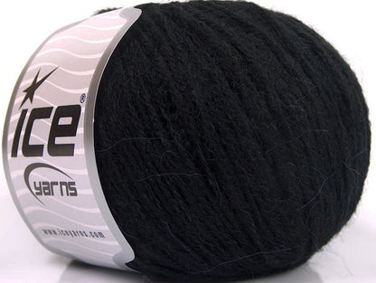 Lot of 8 Skeins ICE MASTER ALPACA (25% Alpaca 25% Merino Wool) Yarn Black