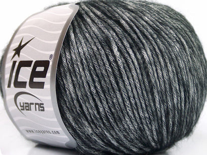 Lot of 8 Skeins Ice Yarns BAMBOO SOFTAIR (15% Bamboo) Yarn Black White