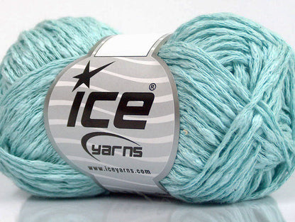 Lot of 8 Skeins ICE SALE SUMMER (100% Cotton) Yarn Light Turquoise