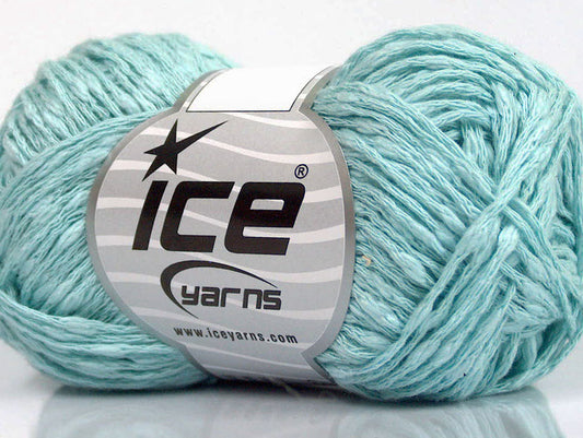 Lot of 8 Skeins ICE SALE SUMMER (100% Cotton) Yarn Light Turquoise