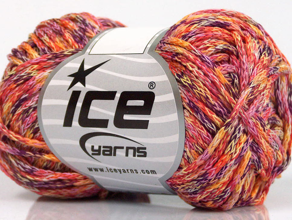 Lot of 8 Skeins ICE CACTUS TROPICAL Hand Knitting Yarn Pink Gold Purple Yellow