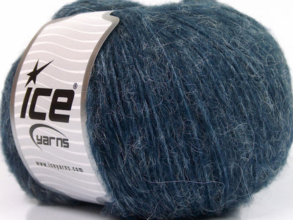 Lot of 8 Skeins Ice Yarns ALPACA SOFTAIR (25% Alpaca 15% Superwash Merino Wool) Yarn Jeans Blue