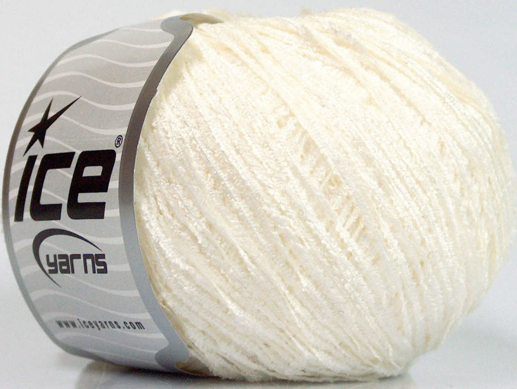 Lot of 6 Skeins ICE AMIGURUMI CHENILLE Hand Knitting Yarn Cream