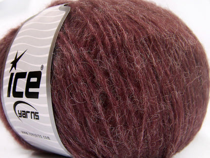 Lot of 8 Skeins Ice Yarns ALPACA SOFTAIR (25% Alpaca 15% Superwash Merino Wool) Yarn Dark Burgundy