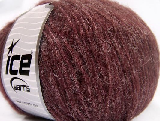 Lot of 8 Skeins Ice Yarns ALPACA SOFTAIR (25% Alpaca 15% Superwash Merino Wool) Yarn Dark Burgundy