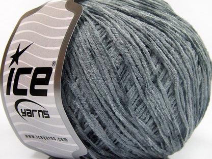 Lot of 6 Skeins ICE AMIGURUMI CHENILLE Hand Knitting Yarn Dark Grey