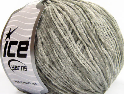 Lot of 6 Skeins Ice Yarns AMIGURUMI CHENILLE Hand Knitting Yarn Light Grey