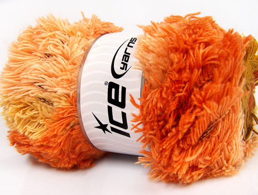 Lot of 4 x 100gr Skeins Ice Yarns LAMBKIN COLOR Yarn Copper Olive Green Orange Light Salmon