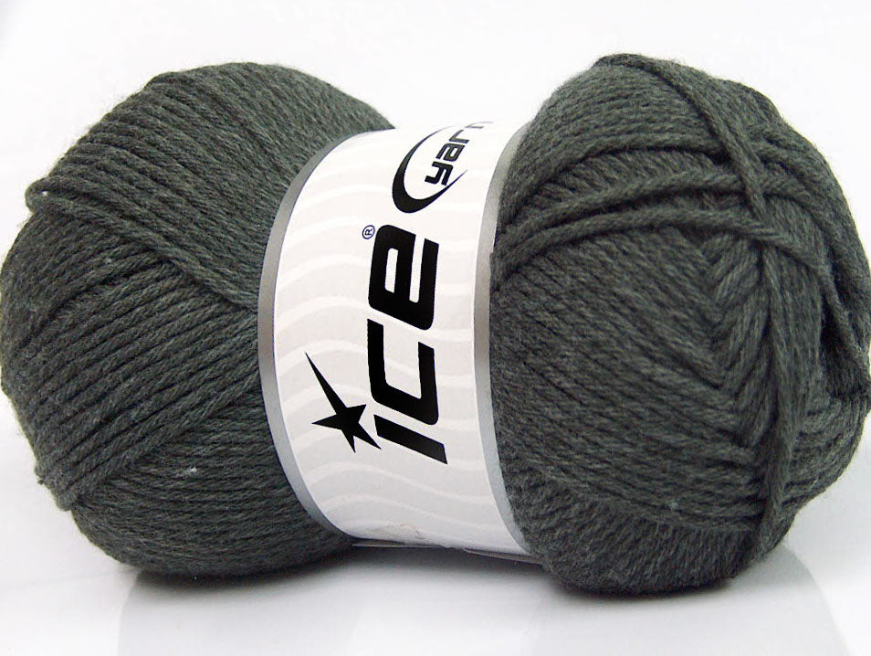 Lot of 4 x 100gr Skeins Ice Yarns BABY SOFTY Hand Knitting Yarn Dark Grey