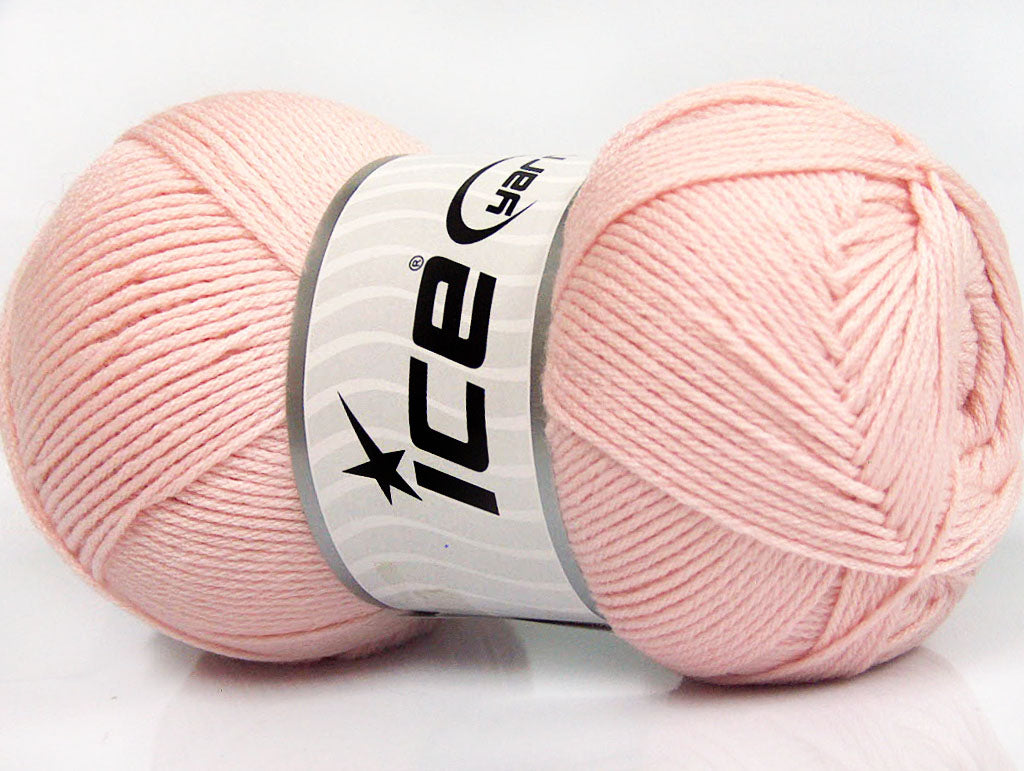 Lot of 4 x 100gr Skeins Ice Yarns BABY SOFTY Hand Knitting Yarn Light Pink