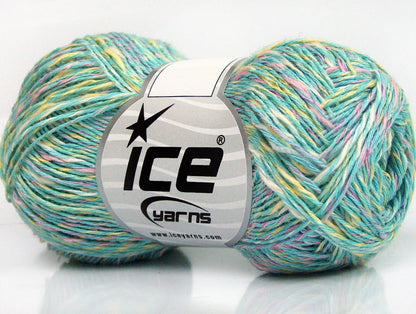 Lot of 8 Skeins ICE CANARIO (40% Cotton 20% Viscose) Yarn Mint Green